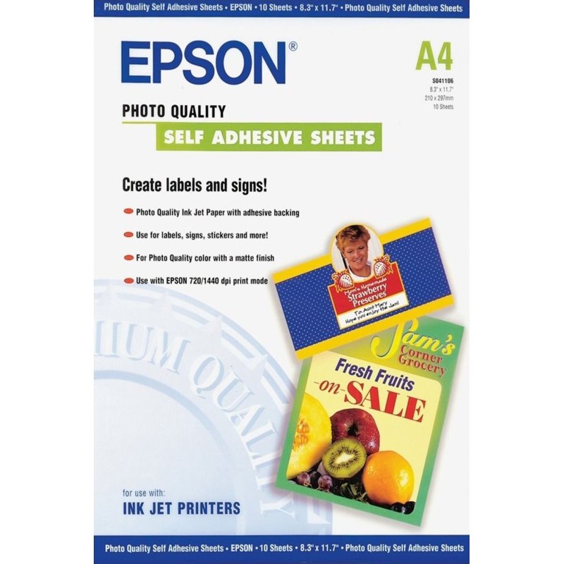 Epson Photo Quality, DIN A4, 167 g/m² photo paper White Matt